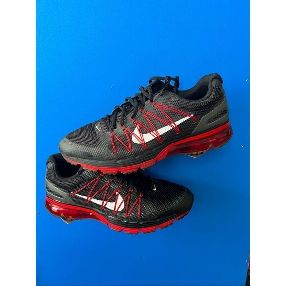 Nike Air Max Excellerate 3 Sneakers Running Shoes Mens 12 Black Red 703072-004 - Picture 1 of 8